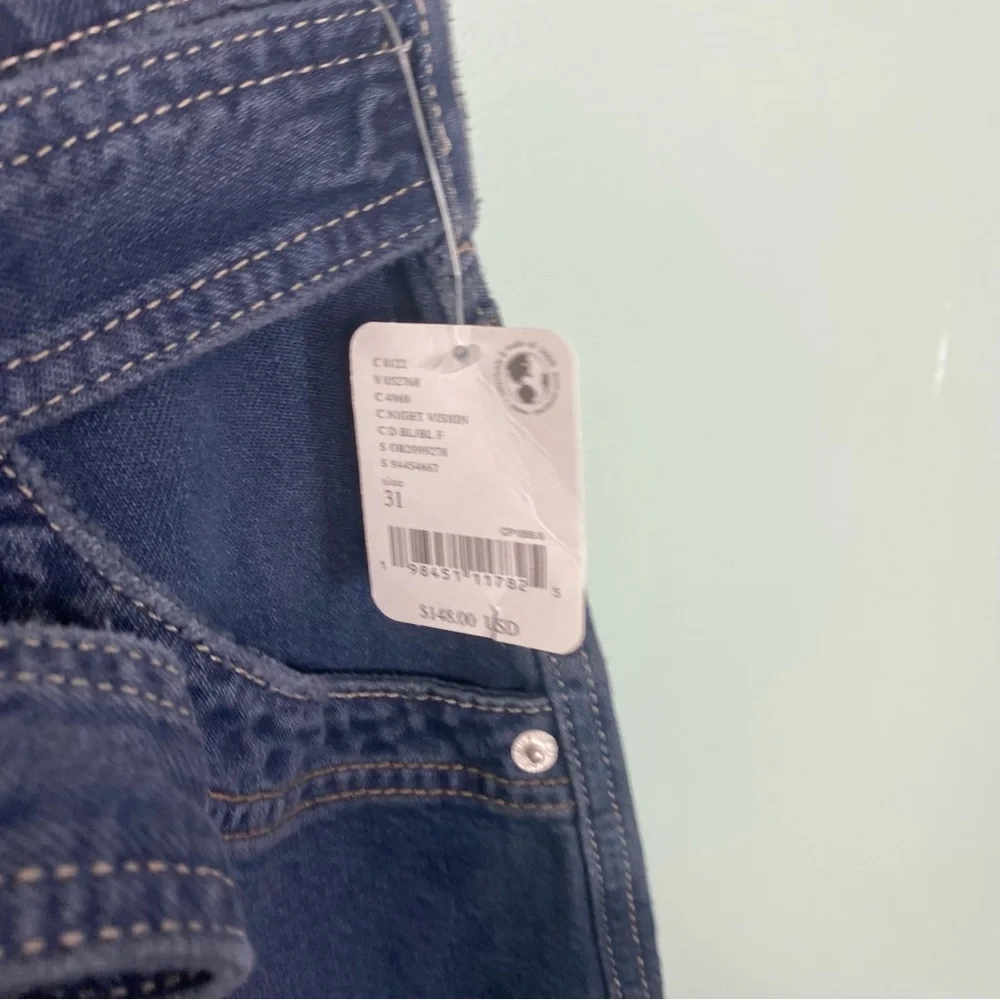Free‎ People Blue Jay Belted Boyfriend Jeans Baggy Slouchy Size 31